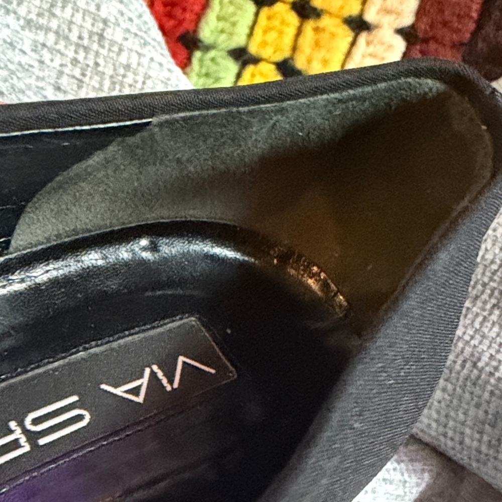 Via Spiga Black Square-Toe Heels - Picture 7 of 7